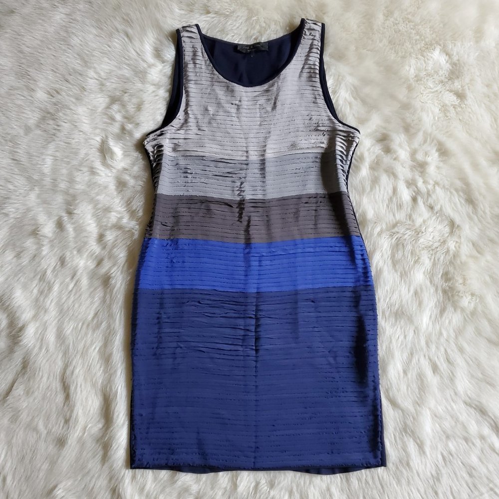 Rag & Bone Blue Layered Silk Color Block Dress Si… - image 6